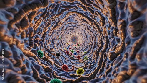 Colorful microbial world inside human intestine