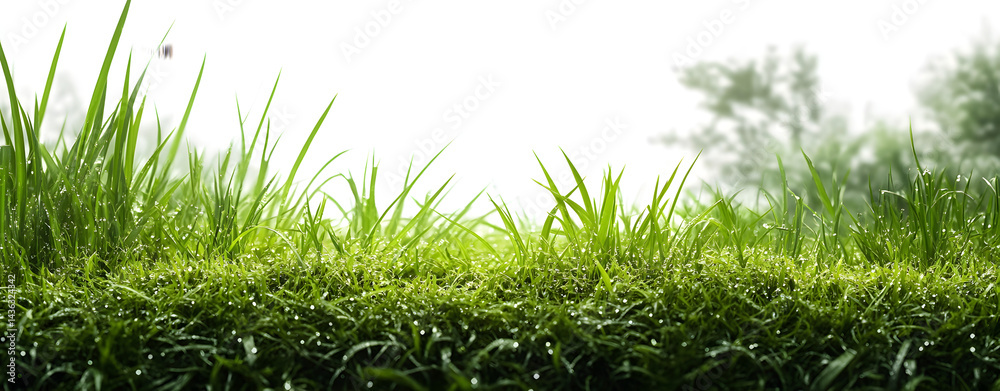 Obraz premium fresh spring green grass