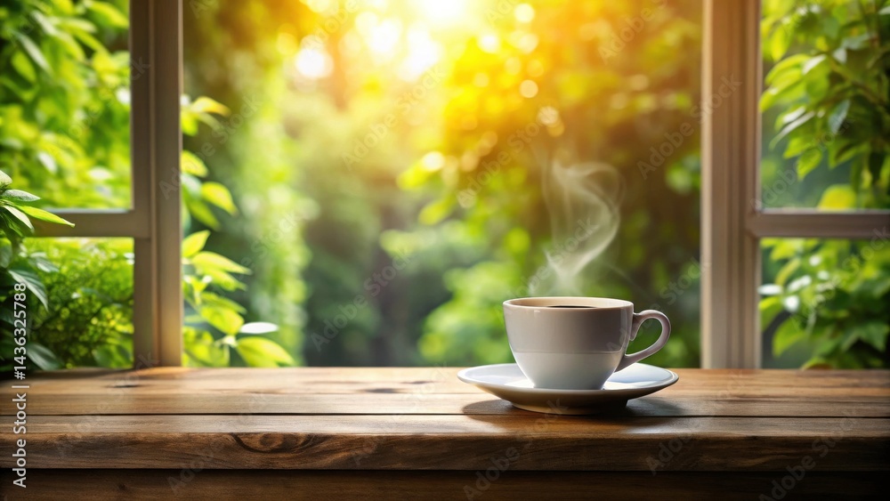 Morning Coffee by the Window A Serene Moment of Warmth and Tranquility Morning Coffee by the Window A Serene Moment of Warmth and Tranquility