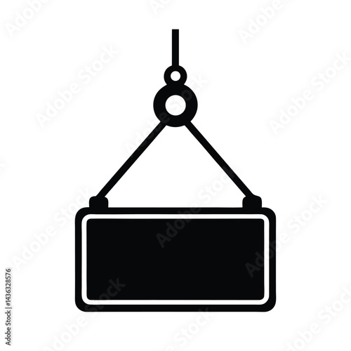 Slab Hanging from Crane Vector Icon