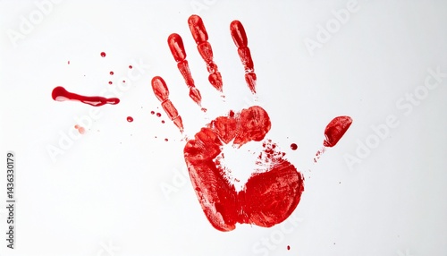 bloody hand print