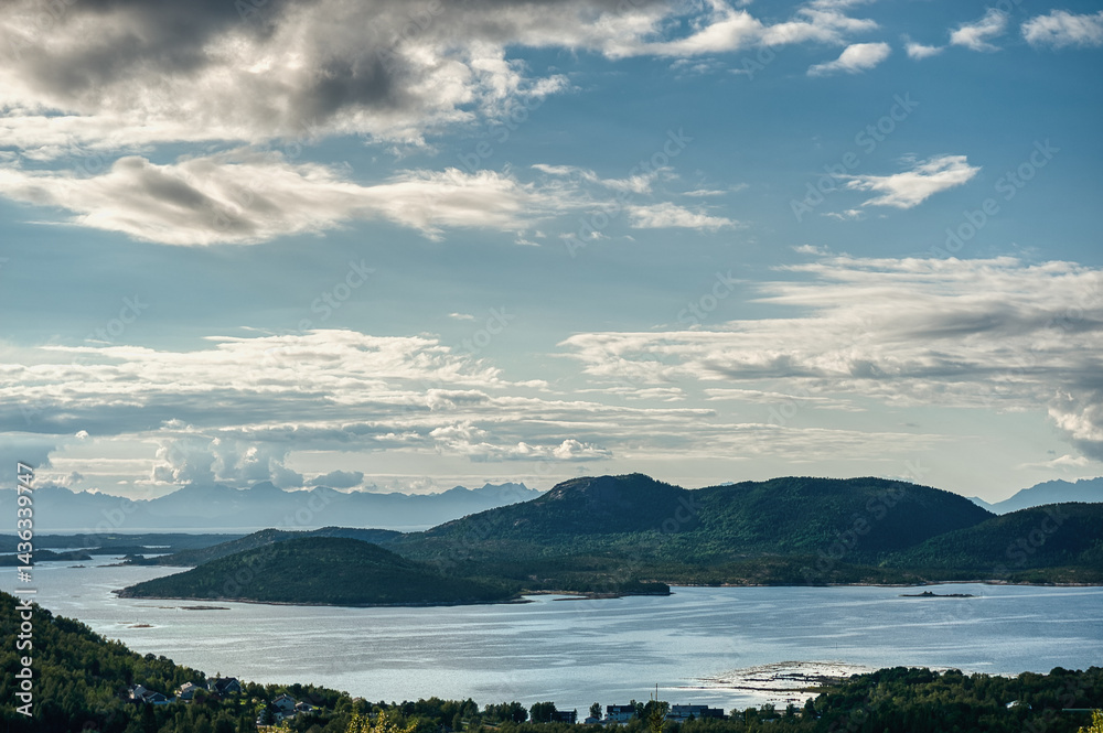 Landscapes of Ulsvag, the Hamadoy community, Norland, Norway