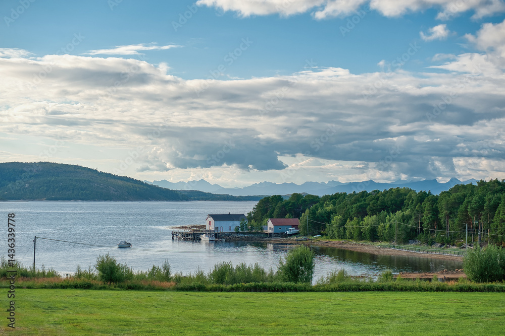 Landscapes of Ulsvag, the Hamadoy community, Norland, Norway