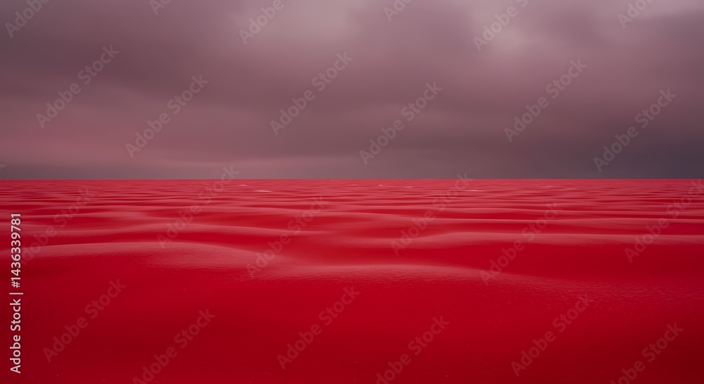 Fototapeta premium Crimson Tide's Murmur AI Generated