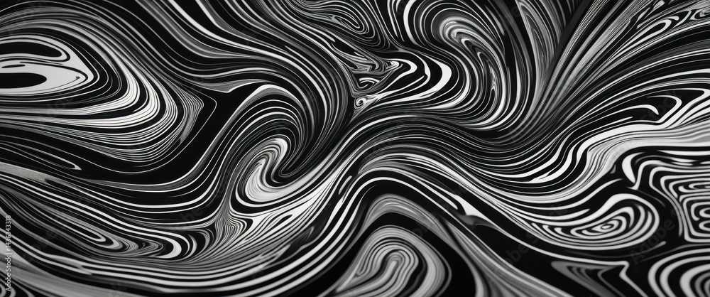 Obraz premium elegant monochrome swirly abstract pattern background