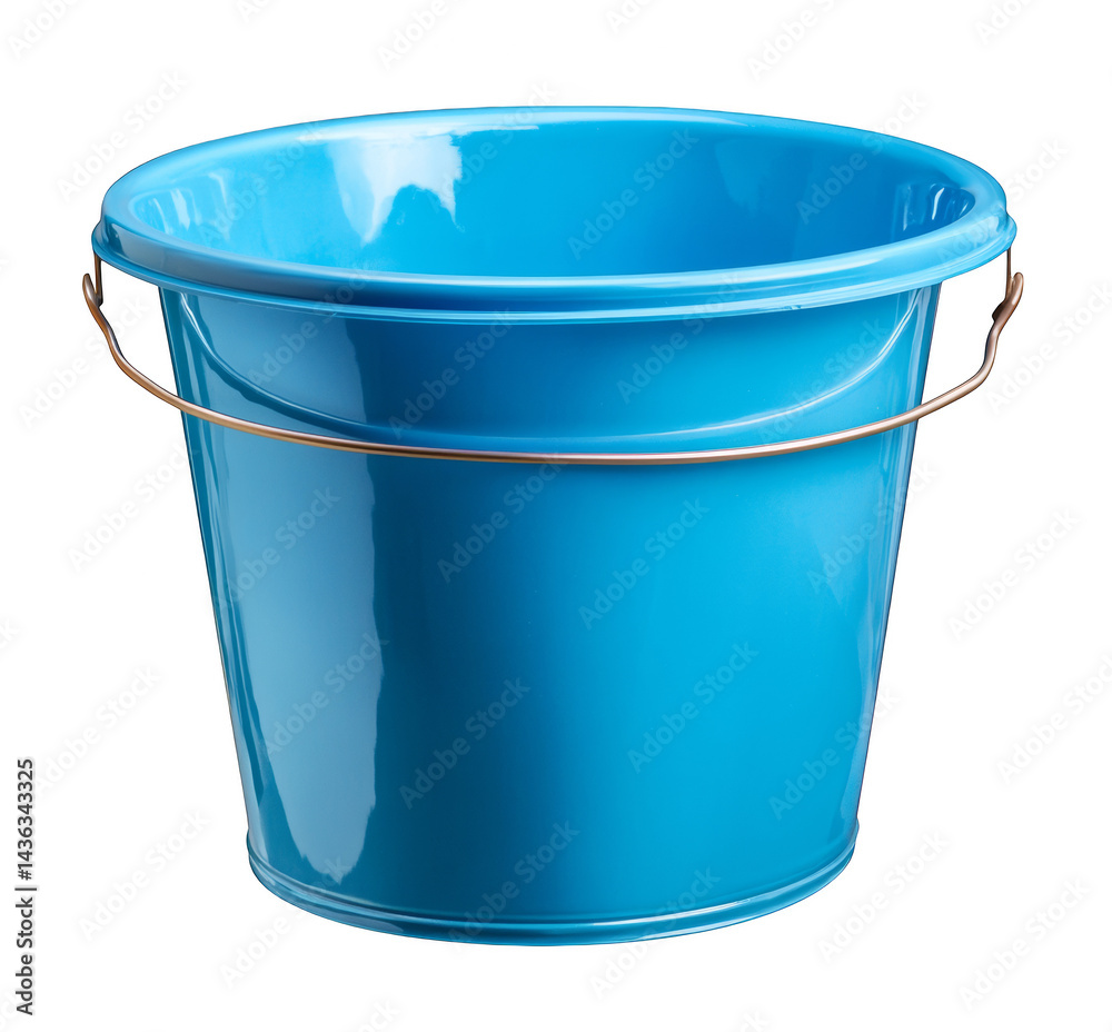 blue bucket isolated on white background blue bucket isolated on white background