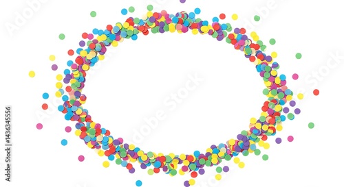 Rainbow Confetti Halo AI Generated