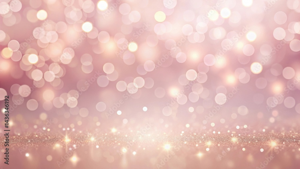 Shimmering Rose Gold Glitter Background with Sparkling Lights and Soft Bokeh Effects Shimmering Rose Gold Glitter Background with Sparkling Lights and Soft Bokeh Effects