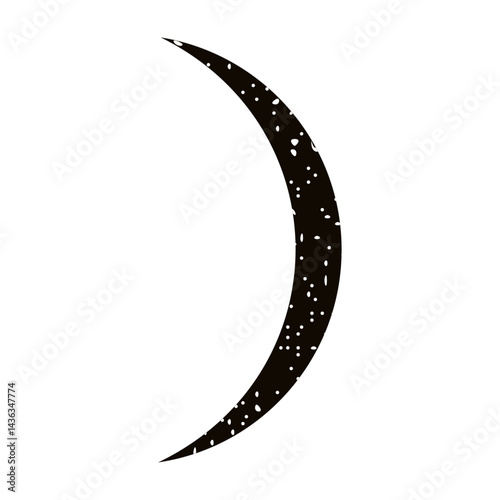 Lunar moon phases with crescent, half, and full cycle, celestial night sky elements, black and white astronomy icon set. Flat vector illustration isolated on white background.