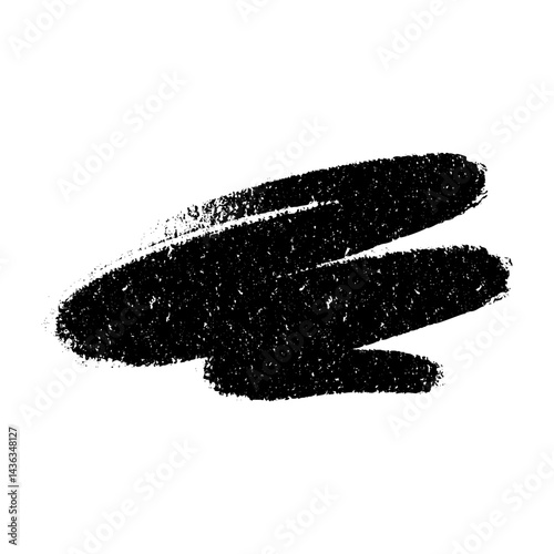 Hand-drawn brush strokes with playful squiggles. Ink underlines and marker swoosh effects. Flat vector illustration isolated on white background.