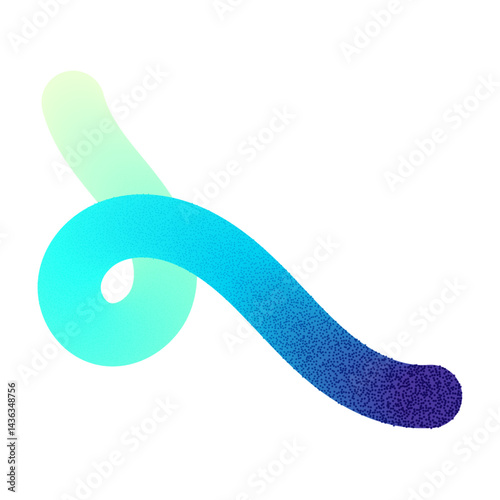 Abstract fluid gradient shape with 3D liquid brush strokes, blurred neon waves, holographic color blend design. Flat vector illustration isolated on white background.