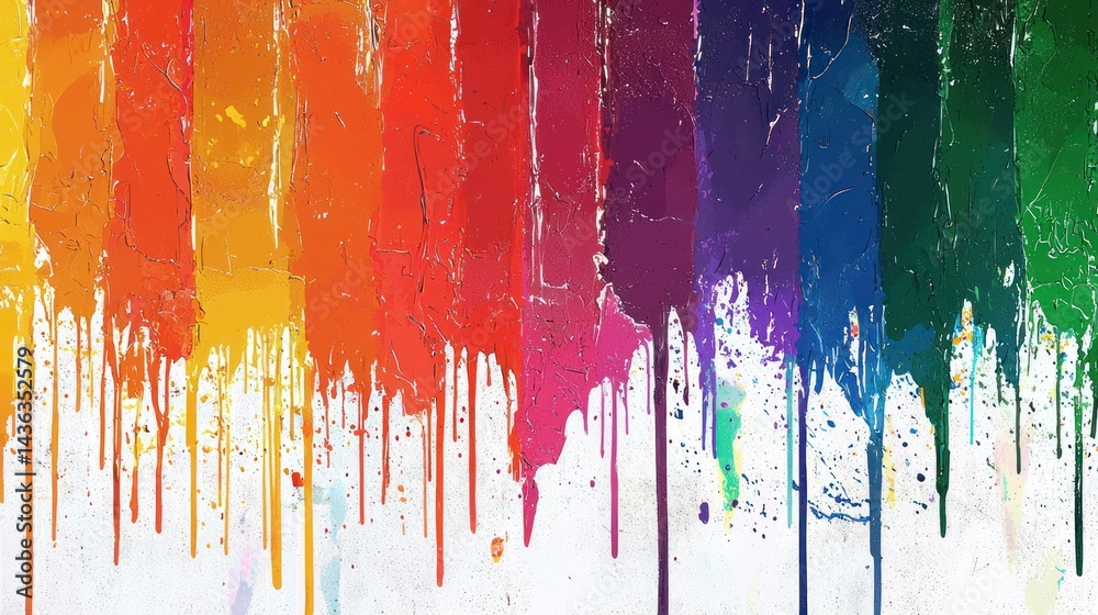 Fototapeta premium A dripping paint flag design.