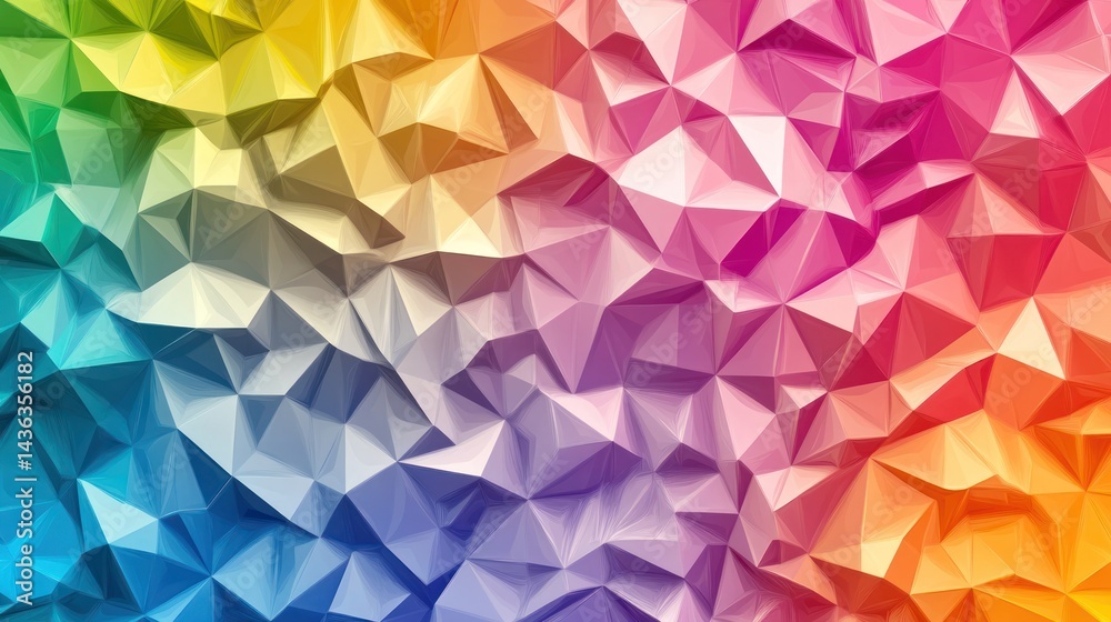 Abstract low poly backdrop with vibrant gradients and dimensional facets Abstract low poly backdrop with vibrant gradients and dimensional facets
