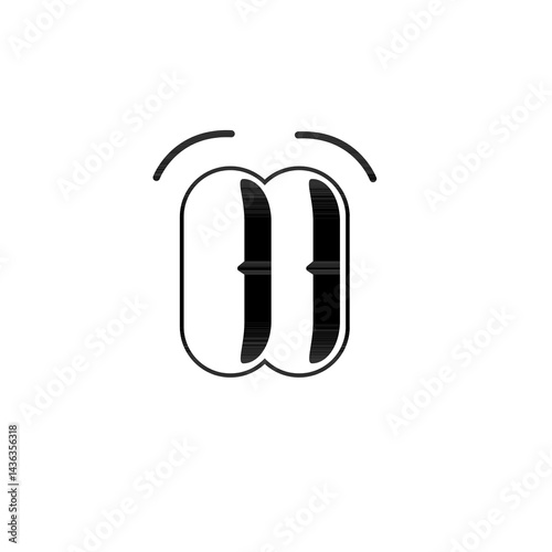 vector illustration of human skull
