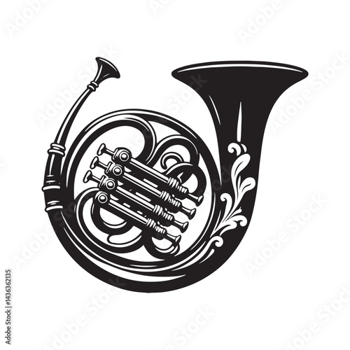 Elegance in Woodwind: A Beautiful Collection of English Horn Vector Silhouettes Celebrating the Graceful Shape, Rich Sound, and Classical Charm of This Iconic Instrument.