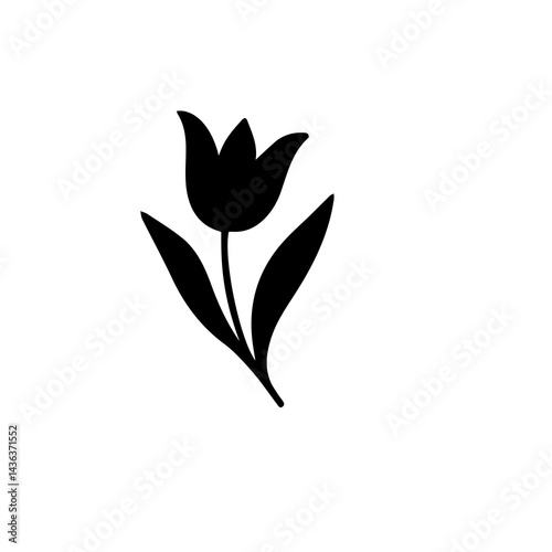 Floral Silhouette Element