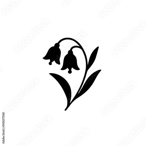 Floral Silhouette Element
