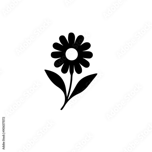 Floral Silhouette Element