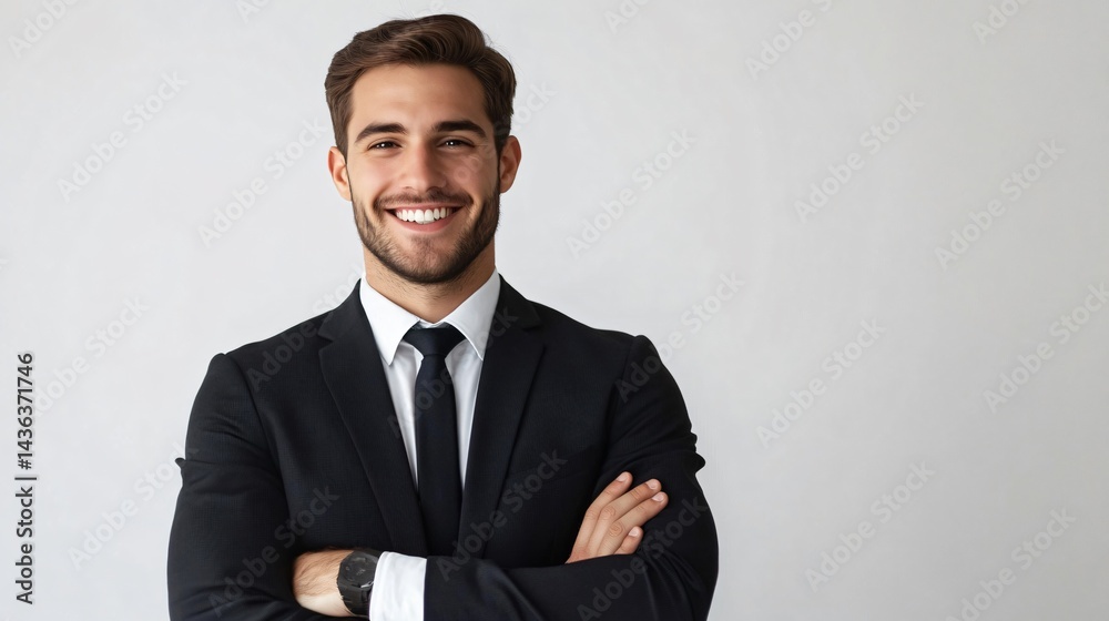 Dapper Caucasian Man in Formal Suit Portrait Dapper Caucasian Man in Formal Suit Portrait
