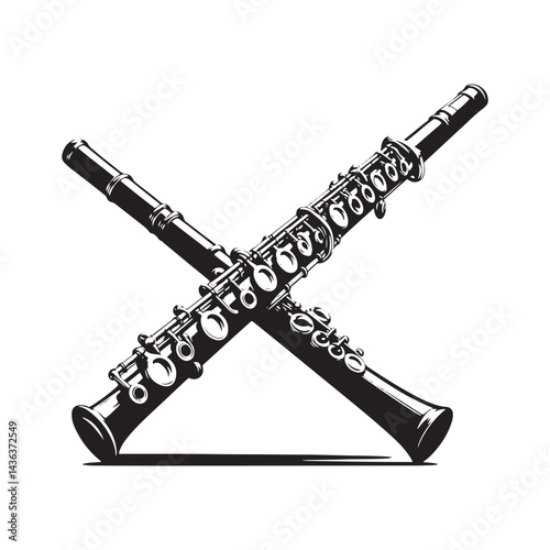 Graceful Melodies: A Beautiful Collection of Flute Vector Silhouettes Celebrating the Sleek Shape, Elegant Sound, and Timeless Beauty of This Classic Woodwind Instrument.
