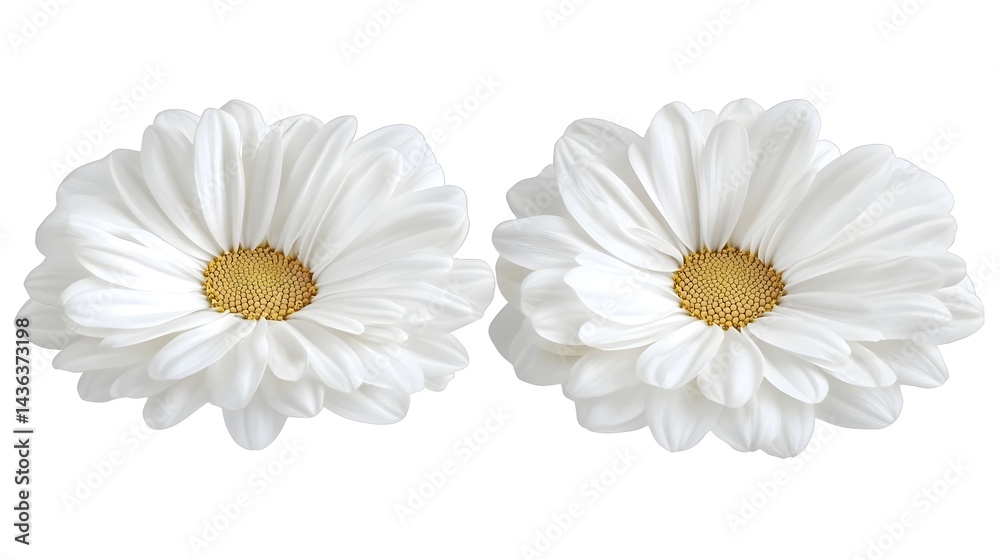 Obraz premium Delicate White Daisies on Soft Background for Floral Design Use