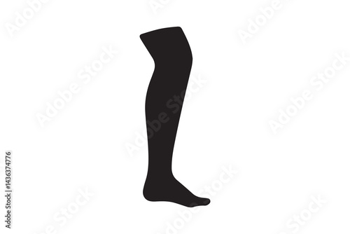 simple and unobtrusive Human leg vector silhouette illustration isolated in white background