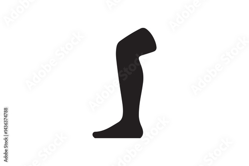 simple and unobtrusive Human leg vector silhouette illustration isolated in white background