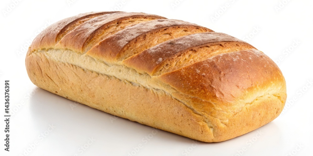 Golden Crust Loaf High-Angle, Studio Shot, Bakery Product, White Bread Bread, Food Photography Golden Crust Loaf High-Angle, Studio Shot, Bakery Product, White Bread Bread, Food Photography