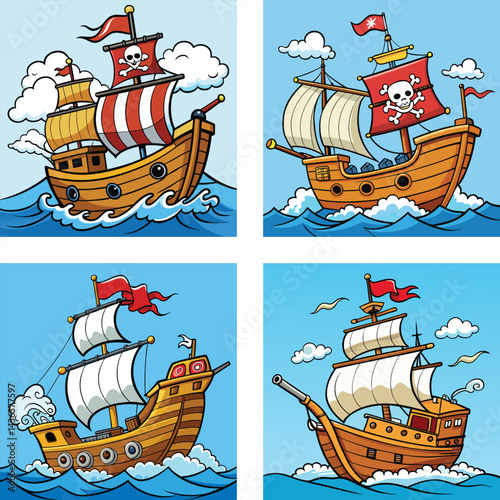 pirate ship and pirate