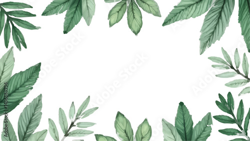 Hand-drawn green plants and layered leaves on white, with delicate pencil strokes and vintage botanical style, creating a minimal, elegant 4K wallpaper.