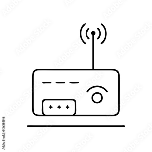 access point icon, access point line art - simple line art of access point, perfect for access point logos and icons