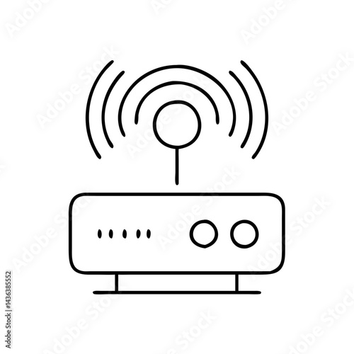 access point icon, access point line art - simple line art of access point, perfect for access point logos and icons
