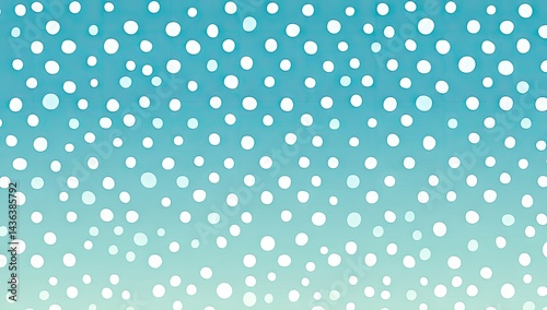 Light teal background with many small white circles