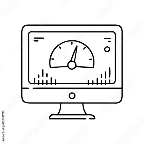 bandwidth monitor icon, bandwidth monitor line art - simple line art of bandwidth monitor, perfect for bandwidth monitor logos and icons