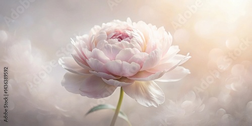 A Delicate Pink Blossom in Soft Light, a Serene Floral Image Evoking Feelings of Peace and Tranquility