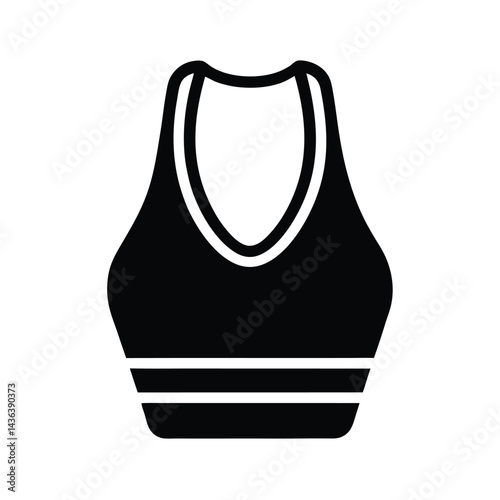 halter crop top with racer back icon vector illustration