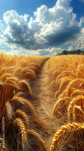Vast wheat fields stretching under breathtaking skies