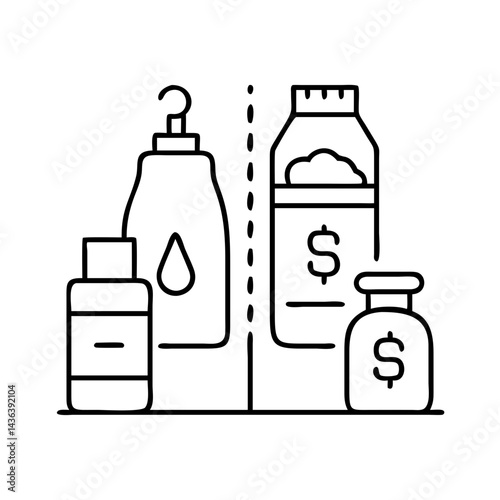 compare products icon, compare products line art - simple line art of compare products, perfect for compare products logos and icons