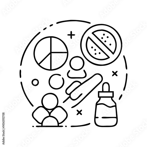 controlled substance icon, controlled substance line art - simple line art of controlled substance, perfect for controlled substance logos and icons