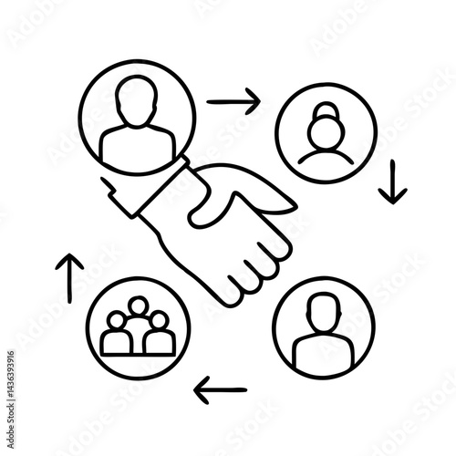 customer acquisition icon, customer acquisition line art - simple line art of customer acquisition, perfect for customer acquisition logos and icons