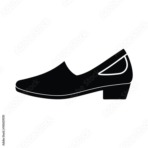 pointed flats with ankle strap icon vector illustration