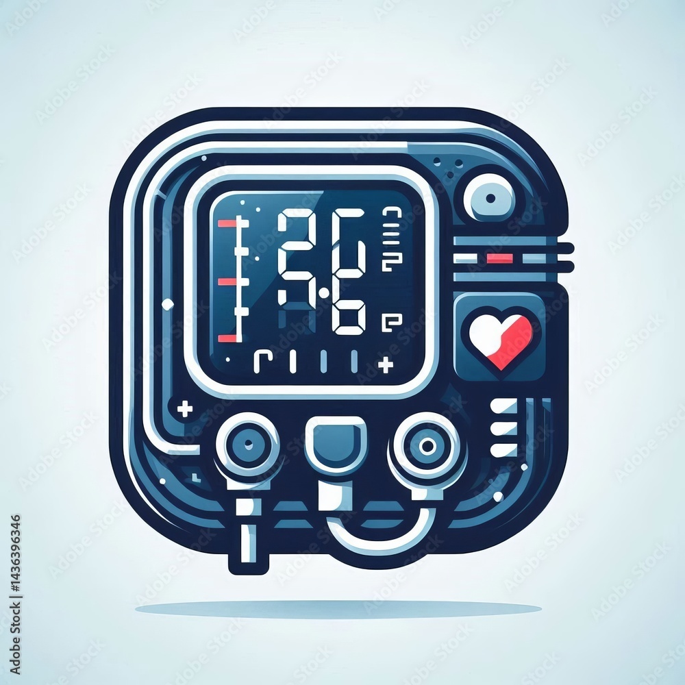 Fototapeta premium Monitor Design Element A blood pressure