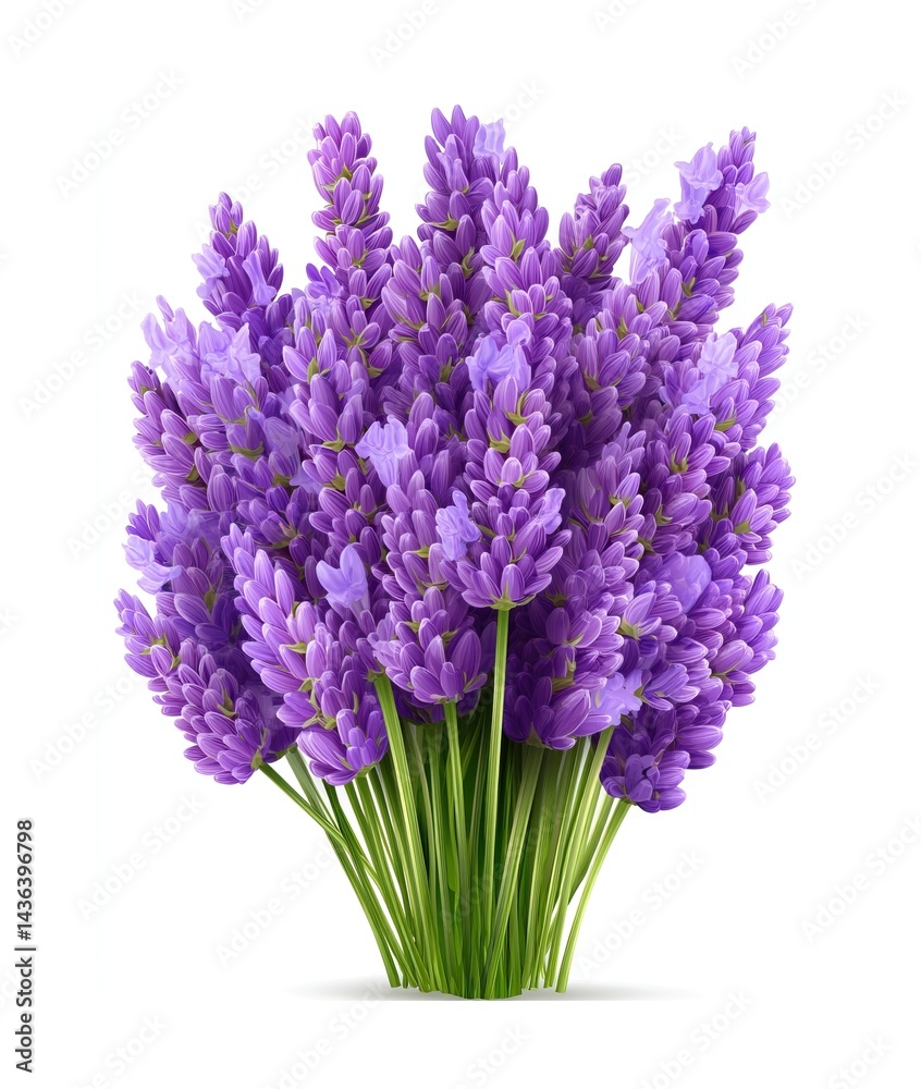 Fototapeta premium Elegant Lavender Bouquet A vibrant display of natural purple beauty and freshness