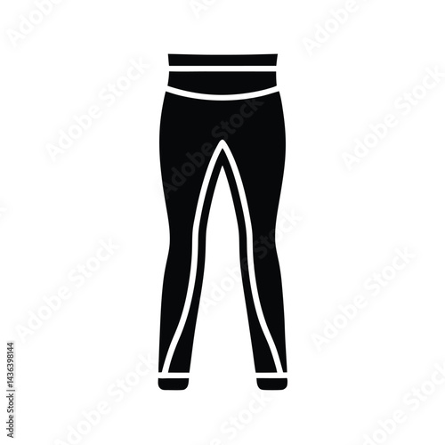stretch leggings with stirrup foot icon vector illustration