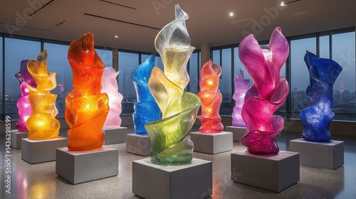 Chromatic Symphony: A Kaleidoscope of Glass Sculptures