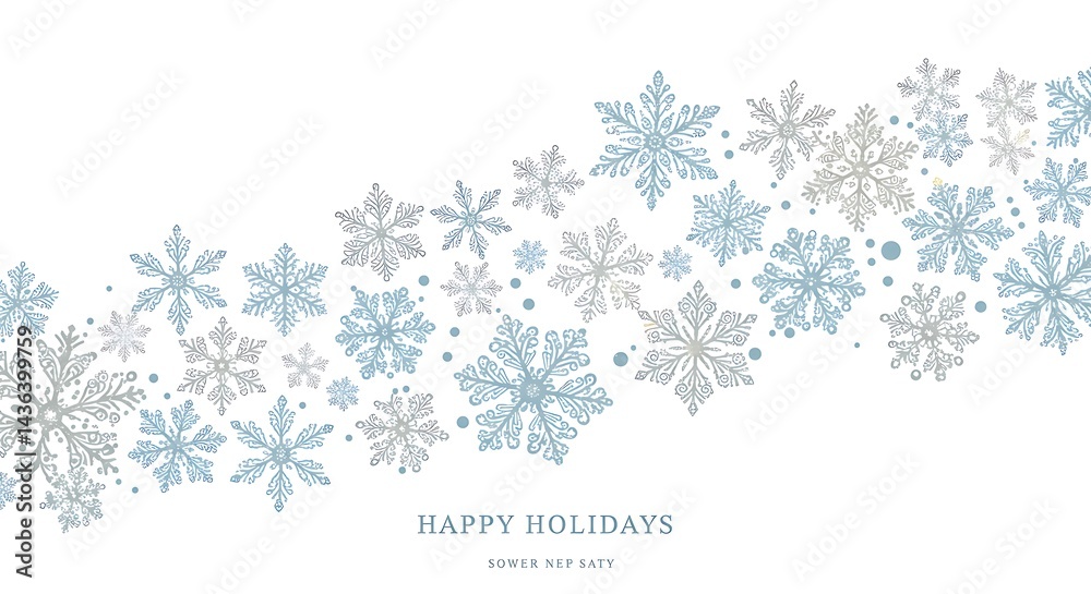 Silver & Sky Snowflake Swirl AI Generated Silver & Sky Snowflake Swirl AI Generated