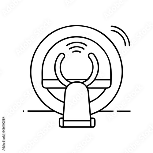 medical scanner icon, medical scanner line art - simple line art of medical scanner, perfect for medical scanner logos and icons