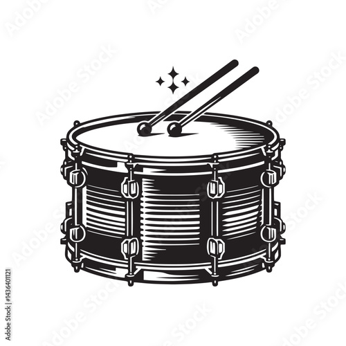 Rhythmic Precision: A Dynamic Collection of Snare Drum Vector Silhouettes Celebrating the Bold Shape, Crisp Sound, and Essential Role of This Iconic Percussion Instrument.