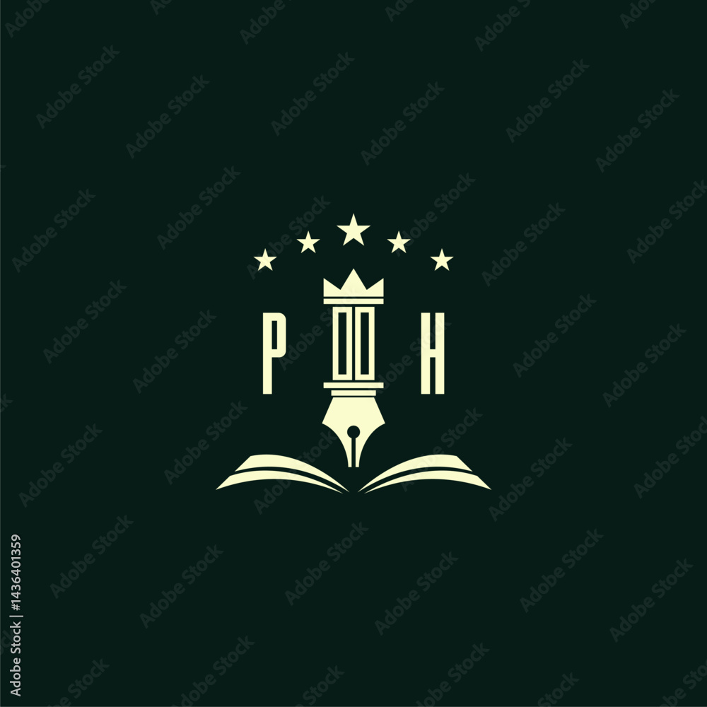 Fototapeta premium initials design modern legal attorney law firm lawyer advocate consultancy business logo vector