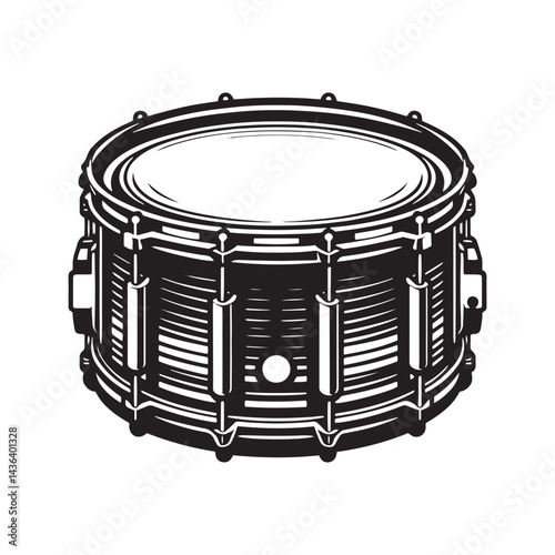 Rhythmic Precision: A Dynamic Collection of Snare Drum Vector Silhouettes Celebrating the Bold Shape, Crisp Sound, and Essential Role of This Iconic Percussion Instrument.